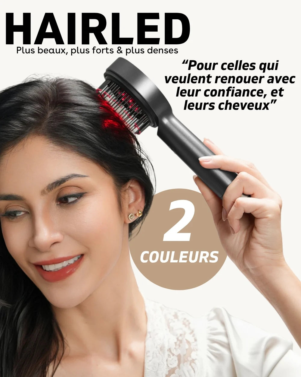 Breo S3 - Brosse massante LED pour cheveux