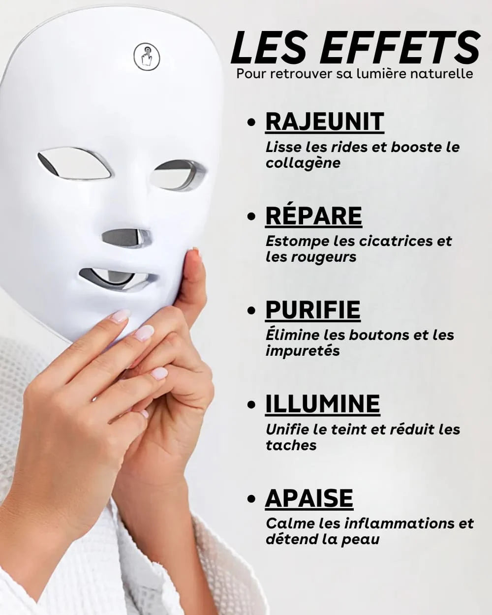SkinLed - Masque LED pour une peau éclatante